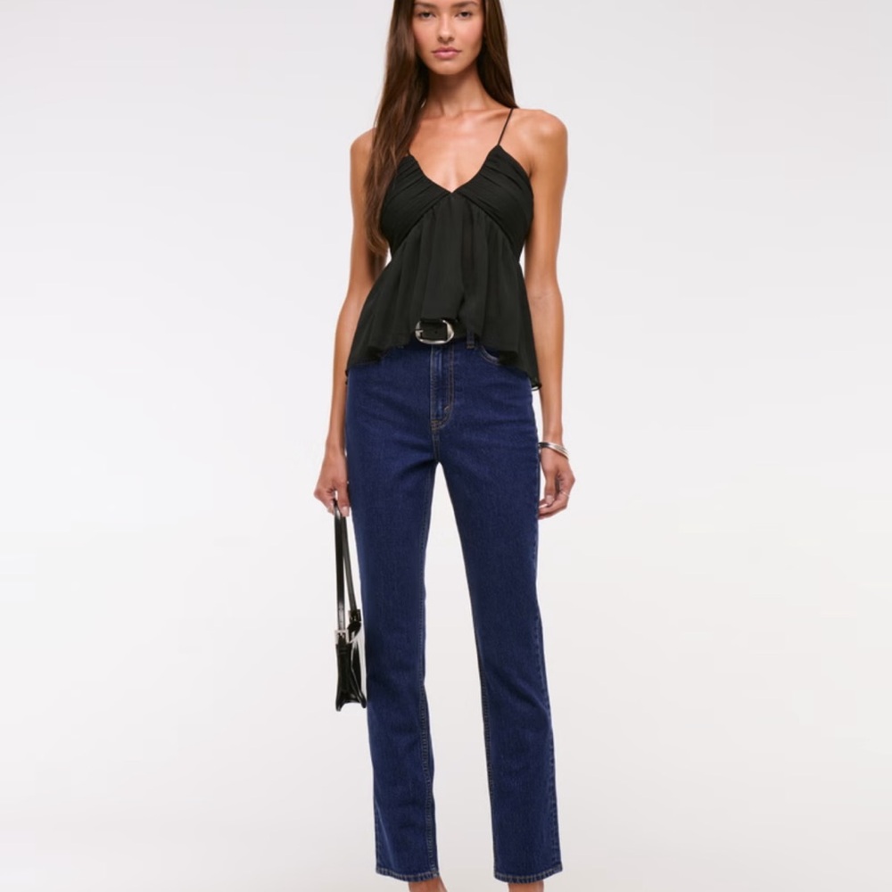 Abercrombie Ultra High Rise Ankle Straight